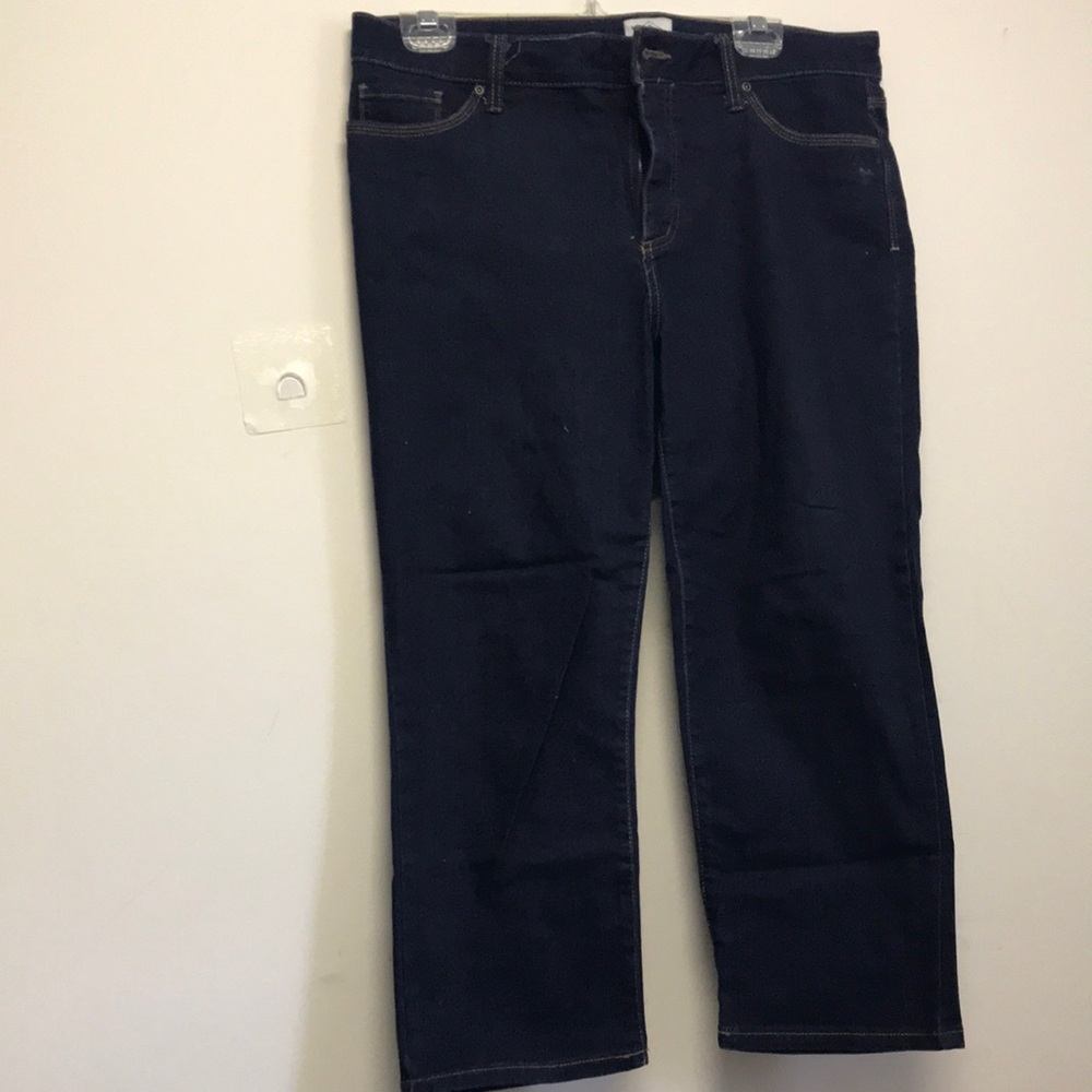 DENIM/ST JOHN’S BAY denim slacks; NWT